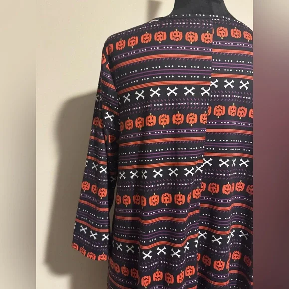 EUC Dressworks Orange and Purple Halloween Graphic Dress size medium - Picture 6 of 9